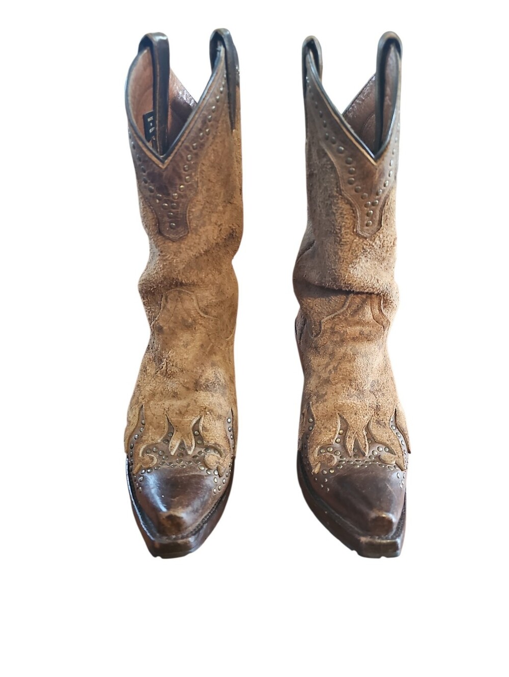 Harley Davidson Jessa Suede Western Cowboy Biker Motorcycle Boots Women 10 Brown